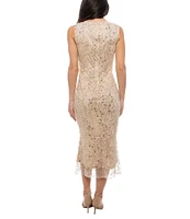 Marina V-Neck Beaded Midi Dress