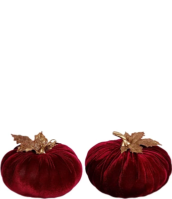 Mark Roberts 6#double; Velvet Pumpkin, Set of 2