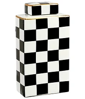 Mark Roberts Checkered Box Decorative Jar with Lid