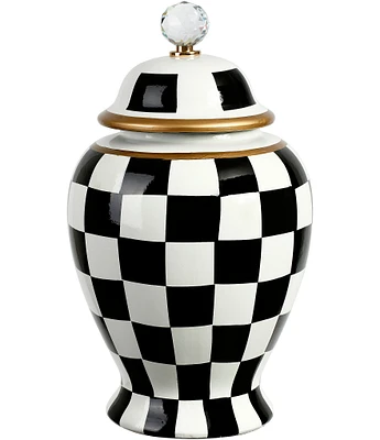 Mark Roberts Checkered Urn with Lid, Large