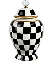 Mark Roberts Checkered Urn with Lid, Large