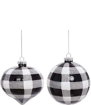 Mark Roberts Holiday Colleciton 6-Piece Assorted Gingham Plaid Ornament Set