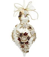 Mark Roberts Holiday Colleciton King's Jewel Fancy Ivory Pearl Finial Ornament