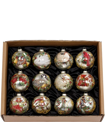 Mark Roberts Holiday Collection 12 Days of Christmas Ornament, Box of 12