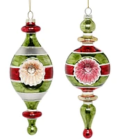 Mark Roberts Holiday Collection 12-Piece Assorted Candied Finial Ornament Set