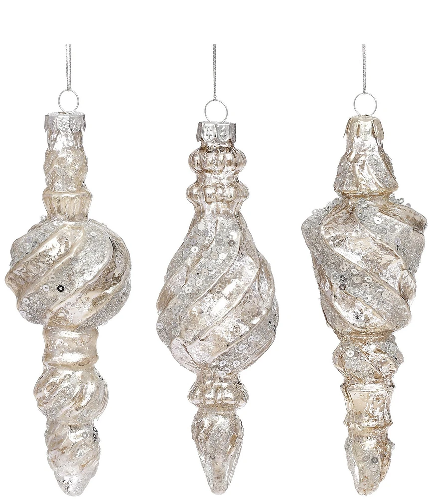 Mark Roberts Holiday Collection 12-Piece Assorted Chandelier Finial Ornament Set