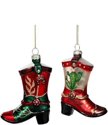 Mark Roberts Holiday Collection 12-Piece Assorted Cowboy Boots Ornament Set