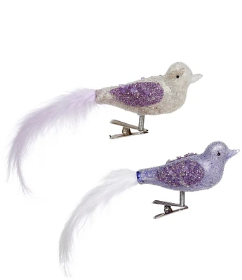 Mark Roberts Holiday Collection 12-Piece Assorted Fancy Bird with Clip Set