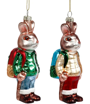 Mark Roberts Holiday Collection 12-Piece Assorted Festive Rabbit Ornament Set