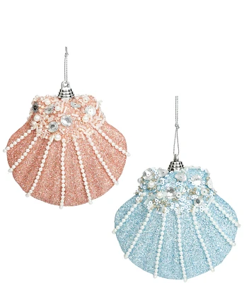 Mark Roberts Holiday Collection 12-Piece Assorted Jeweled Scallop Shells Ornament Set