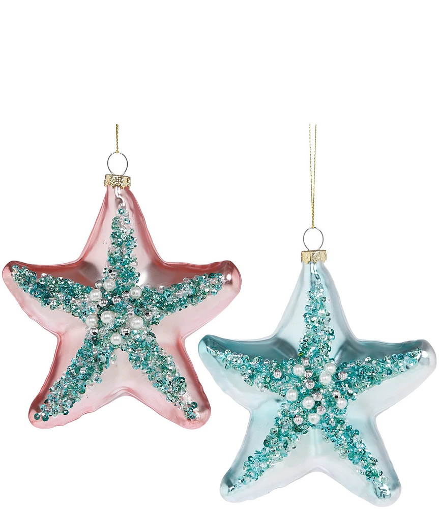 Mark Roberts Holiday Collection 12-Piece Assorted Jeweled Starfish Ornament Set