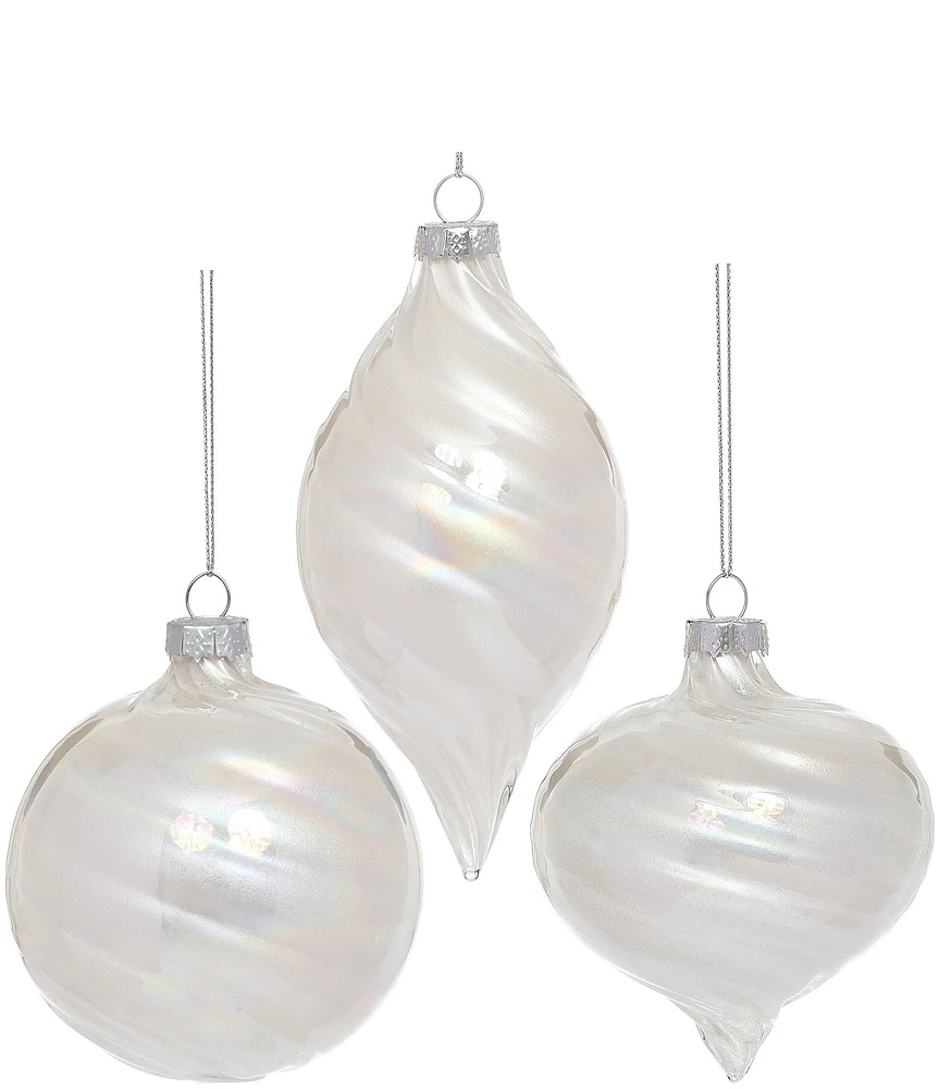 Mark Roberts Holiday Collection 12-Piece Assorted Matte Swirl Ornament Set