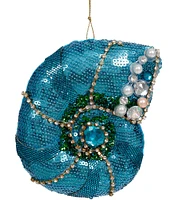 Mark Roberts Holiday Collection 12-Piece Jeweled Seashell Ornament Set