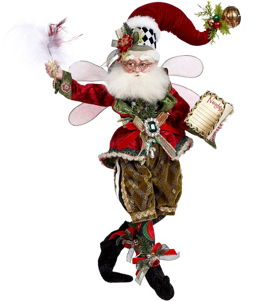 Mark Roberts Holiday Collection 15#double; Medium Checking His List Fairy Figurine