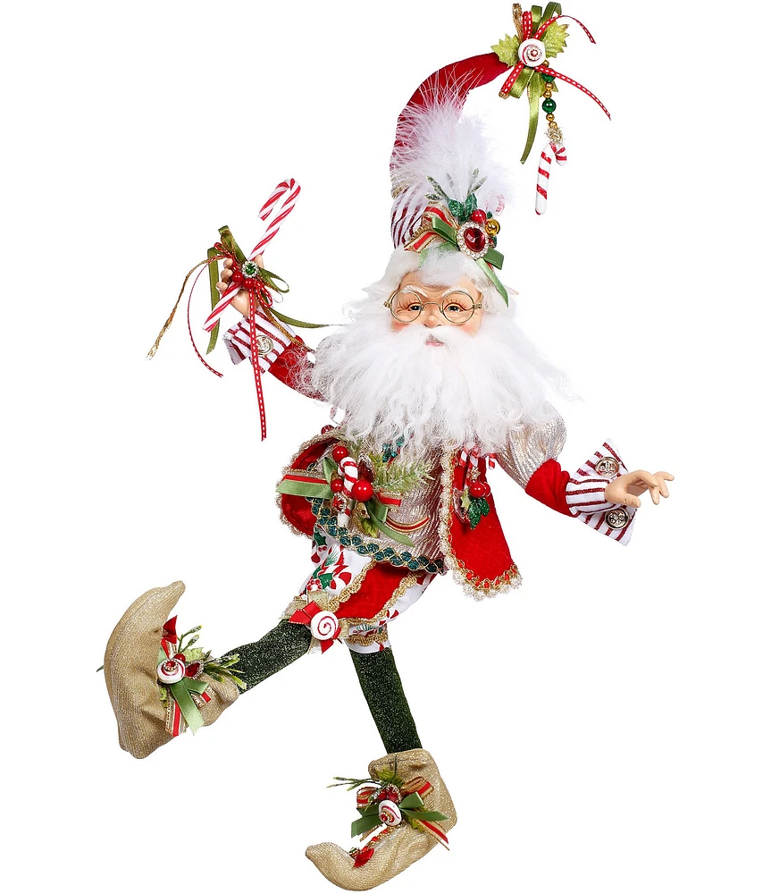 Mark Roberts Holiday Collection 17#double; Medium North Pole Candy Cane Elf Figurine