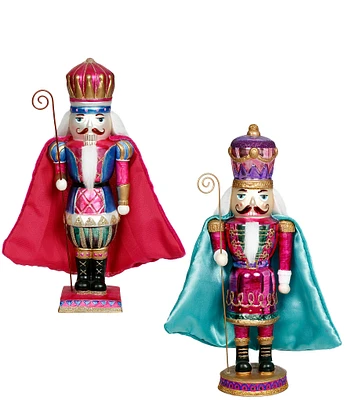 Mark Roberts Holiday Collection 2-Piece Assorted Nutcracker With Staff Tabletop Raspberry Figurine Set