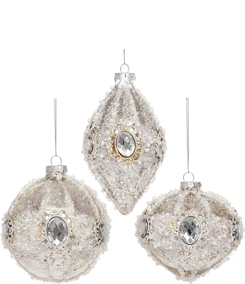 Mark Roberts Holiday Collection 6-Piece Assorted Banded Crystal Ornament Set