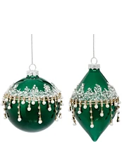 Mark Roberts Holiday Collection 6-Piece Assorted Banded Jewel Ornament Set