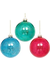 Mark Roberts Holiday Collection 6-Piece Assorted Crackled Ball Glass Ornament Set