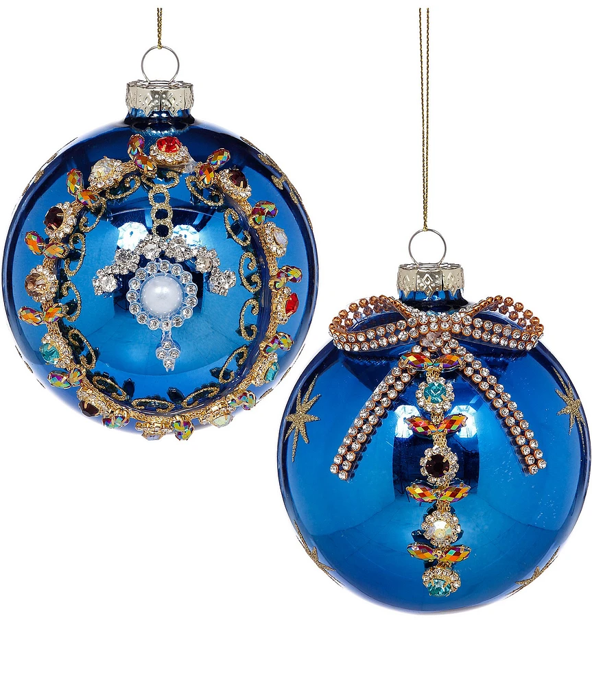 Mark Roberts Holiday Collection 6-Piece Assorted Fancy Ball Ornament Set