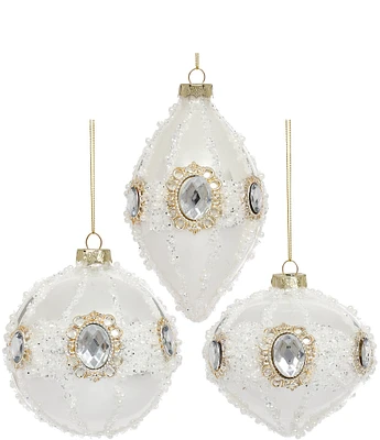 Mark Roberts Holiday Collection 6-Piece Assorted Iced Crystal Jewel Ornament Set