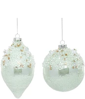 Mark Roberts Holiday Collection 6-Piece Assorted Iced Flowing Ornament Set