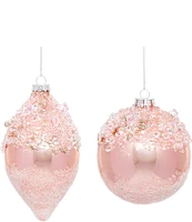 Mark Roberts Holiday Collection 6-Piece Assorted Iced Flowing Ornament Set