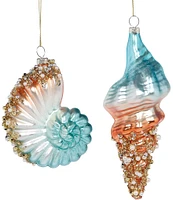 Mark Roberts Holiday Collection 6-Piece Assorted Jeweled Shell Ornament Set