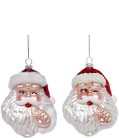 Mark Roberts Holiday Collection 6-Piece Assorted Naughty and Nice Santa Ornament Set