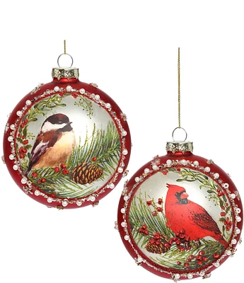 Mark Roberts Holiday Collection 6-Piece Assorted Pearl Berry Cardinal Ornament Set