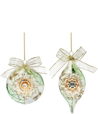 Mark Roberts Holiday Collection 6-Piece Assorted Ribboned Pearl Ornament Set