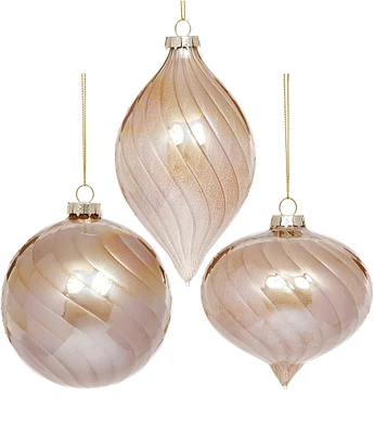 Mark Roberts Holiday Collection 6-Piece Assorted Shiny Swirl Ornament Set