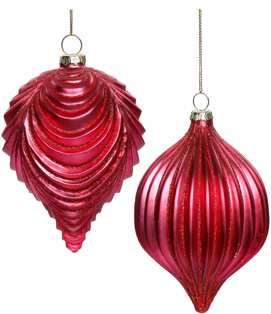 Mark Roberts Holiday Collection 6-Piece Assorted Textured Ornament Set