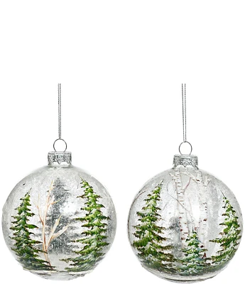 Mark Roberts Holiday Collection 6-Piece Assorted Winter Forest Ball Ornament Set