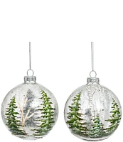 Mark Roberts Holiday Collection 6-Piece Assorted Winter Forest Ball Ornament Set