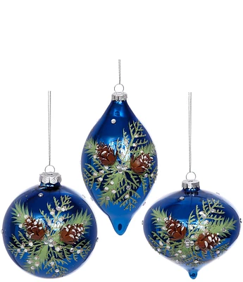 Mark Roberts Holiday Collection 6-Piece Assorted Winter Pinecone Ornament Set