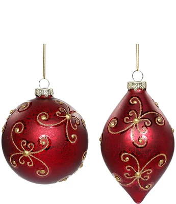 Mark Roberts Holiday Collection Assorted Antique Scroll Ornament Set, 6 Piece