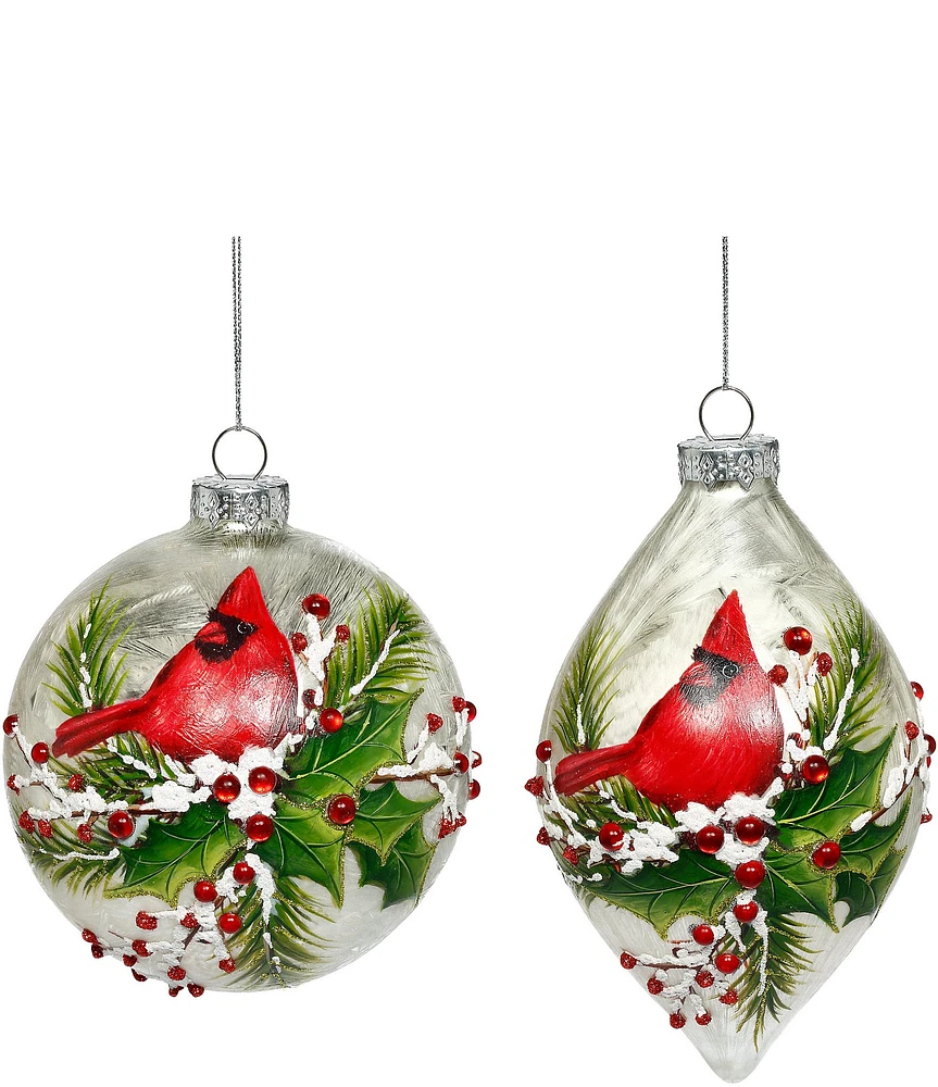 Mark Roberts Holiday Collection Assorted Berry Cardinal Ornament Set, 6-Piece