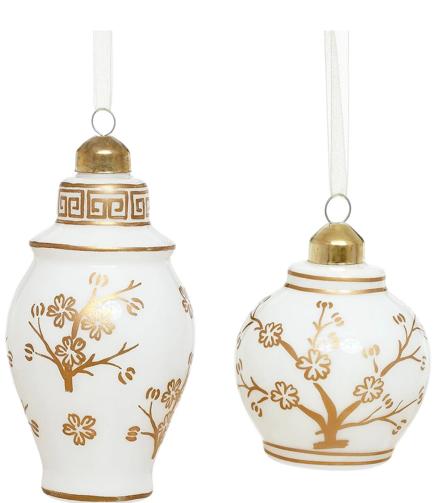 Mark Roberts Holiday Collection Assorted Chinoiserie Jar Ornament Set, Set of 6