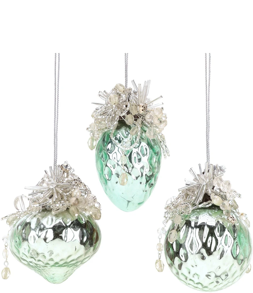 Mark Roberts Holiday Collection Assorted Crackle Ornaments Set, Set of 6