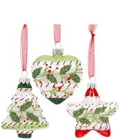 Mark Roberts Holiday Collection Assorted Holly Berry Christmas Tree Ornament Set, Set of 12