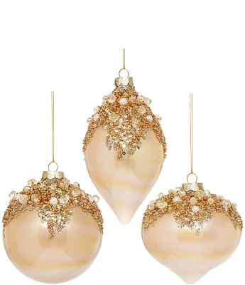 Mark Roberts Holiday Collection Assorted Iced Crystal Drop Ornament Set, Set of 6