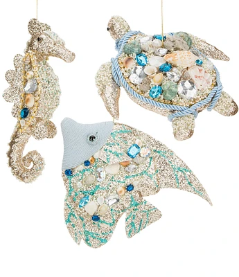 Mark Roberts Holiday Collection Assorted Jewels of the Sea Ornament Set of 6, Medium