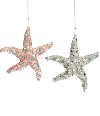 Mark Roberts Holiday Collection Beaded Starfish Ornament, Set of 12