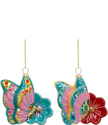 Mark Roberts Holiday Collection Butterfly Floral Ornament, Set of 12