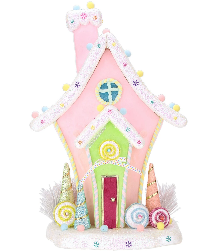 Mark Roberts Holiday Collection Candy Cane House Tabletop Decor, Small