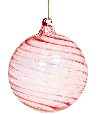 Mark Roberts Holiday Collection Christmas Peach Ball Glass Ornament, Set of 4