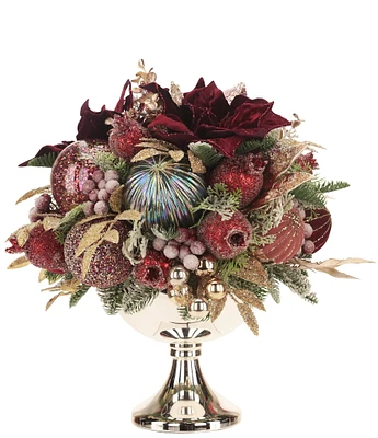 Mark Roberts Holiday Collection Cranberry Burgundy Urn Elegant Home Decor, 17#double;