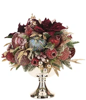 Mark Roberts Holiday Collection Cranberry Burgundy Urn Elegant Home Decor, 17#double;