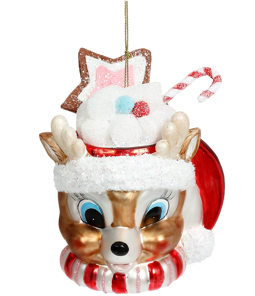 Mark Roberts Holiday Collection Deer Cup With Gingerbread Marshmallow Ornament Set, Set of 6